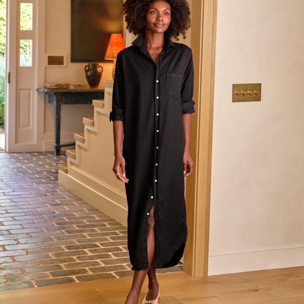 Frank & Eileen Rory Famous Denim Black Maxi Dress